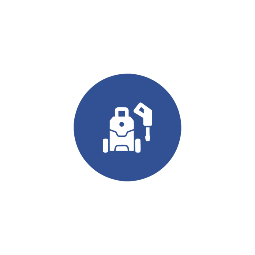 Icon of a pressure washer.