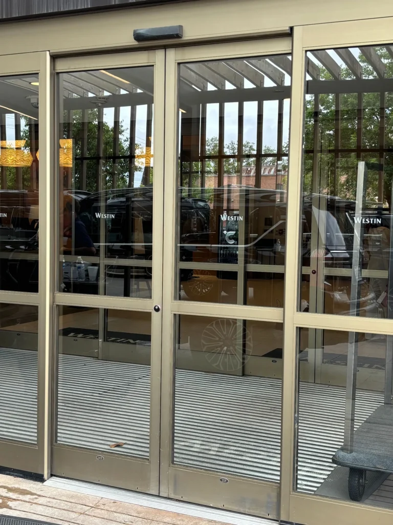 Exterior window cleaning at the Westin in Jackson, MS.