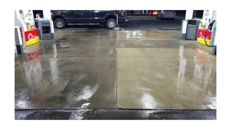 After photo of a gas station cleaning service